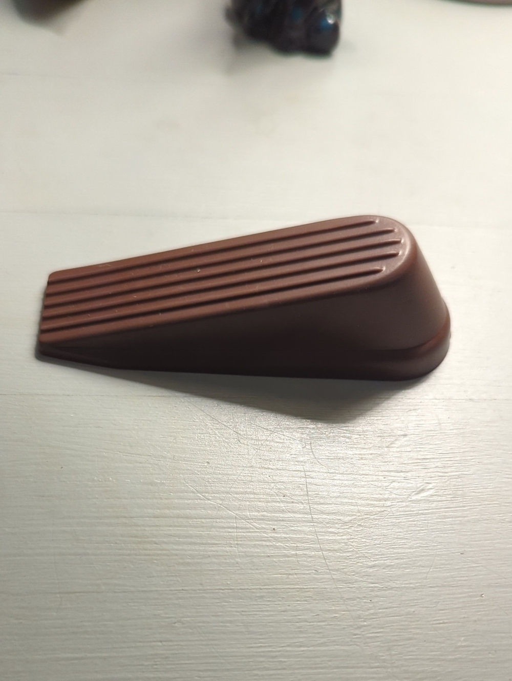 Brown Silicone Door Stop Wedge for Home and Office